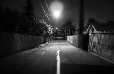 Suburban Street At Night